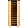 SCHUHSCHRANK Anthrazit, Eichefarben  - Eichefarben/Dunkelgrau, LIFESTYLE, Holzwerkstoff/Metall (90,2/196,7/38,5cm) - Xora