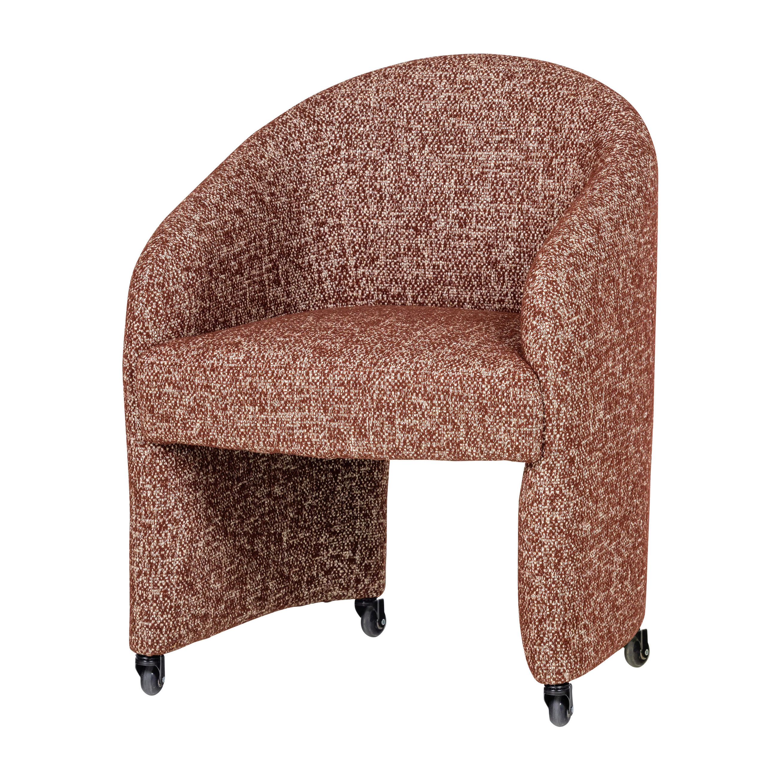 ARMLEHNSTUHL   Webstoff  Braun, Rostfarben  - Rostfarben/Braun, MODERN, Kunststoff/Textil (64/83/64cm) - Livetastic