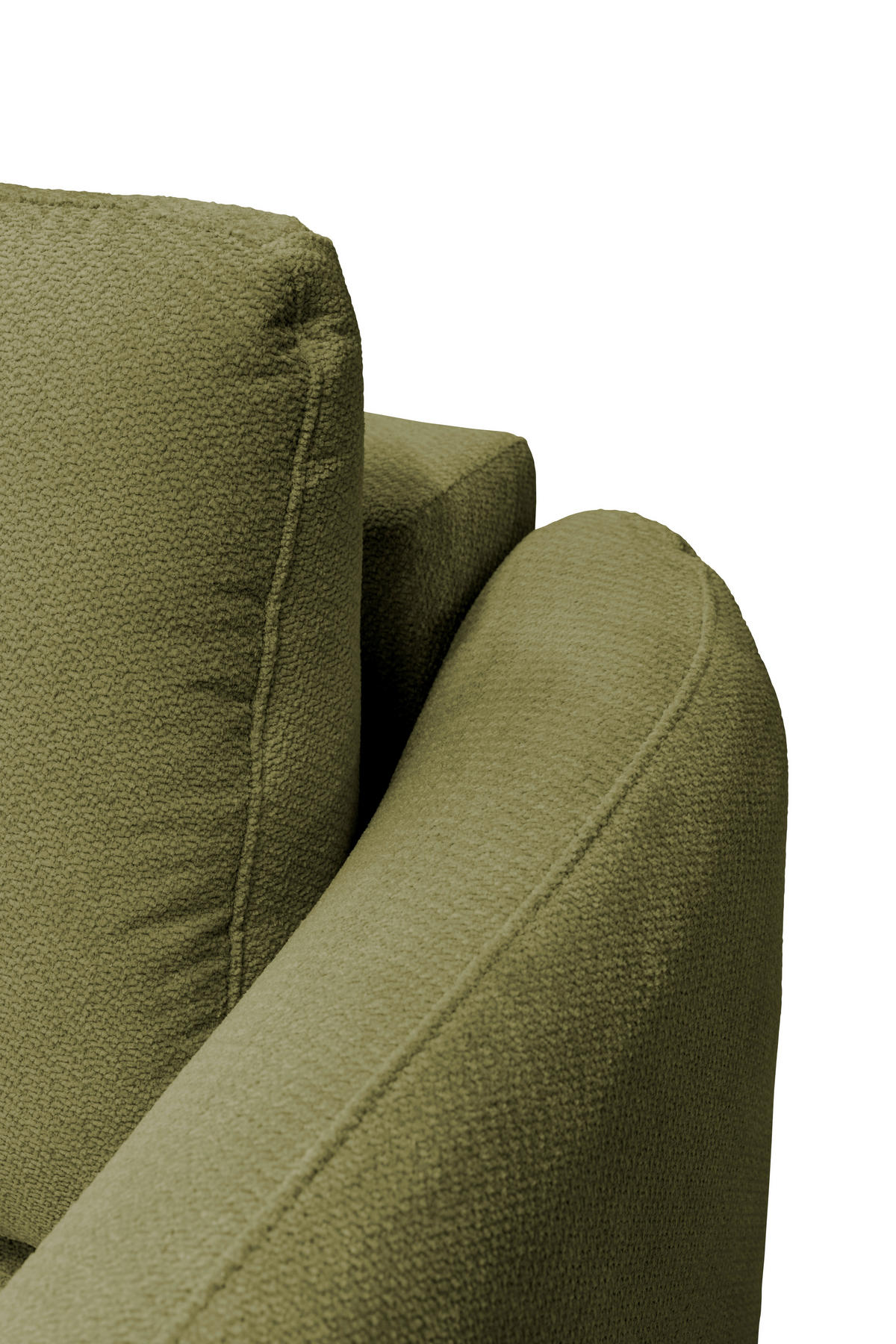 ECKSOFA PORTO Olivgrün  - Schwarz/Olivgrün, Design, Textil (154cm) - MID.YOU