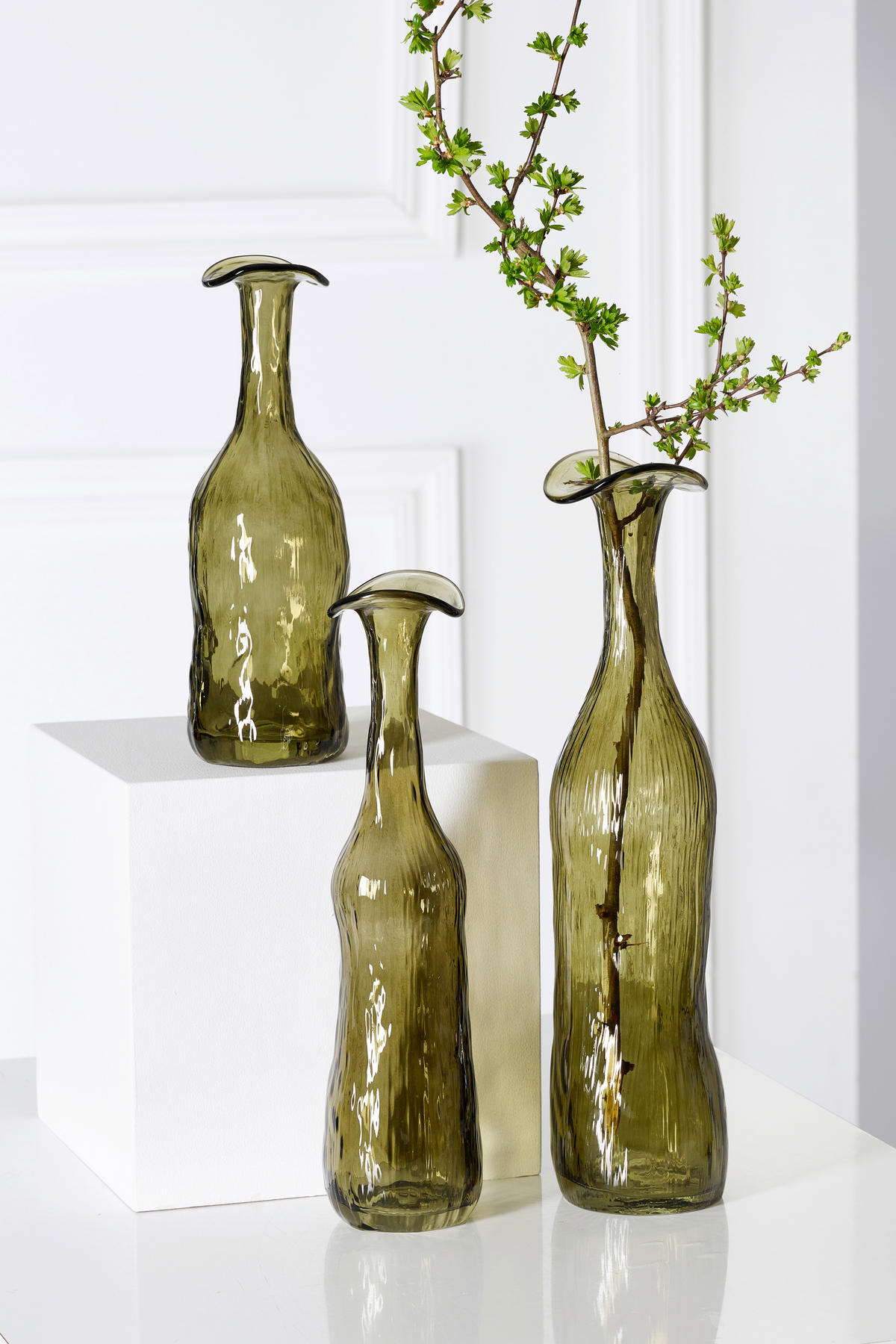 VASE Lagos grün 29,5 cm  - Grün, Trend, Glas (9,5/29,5cm) - Ritzenhoff Breker
