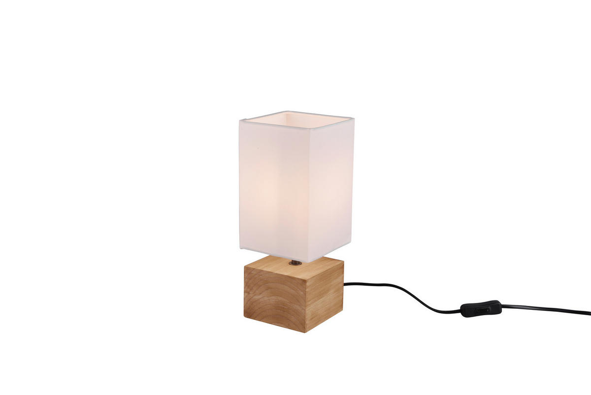 NAMIZNA SVETILKA  Woody   12/12/30 cm          - bela, Natur, tekstil/les (12/12/30cm)
