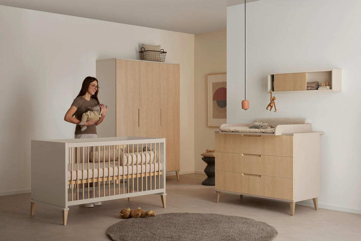 POLICA ZIDNA  Jonte  - boje hrasta/bež, Basics, drvni materijal (95/27/20cm) - Paidi