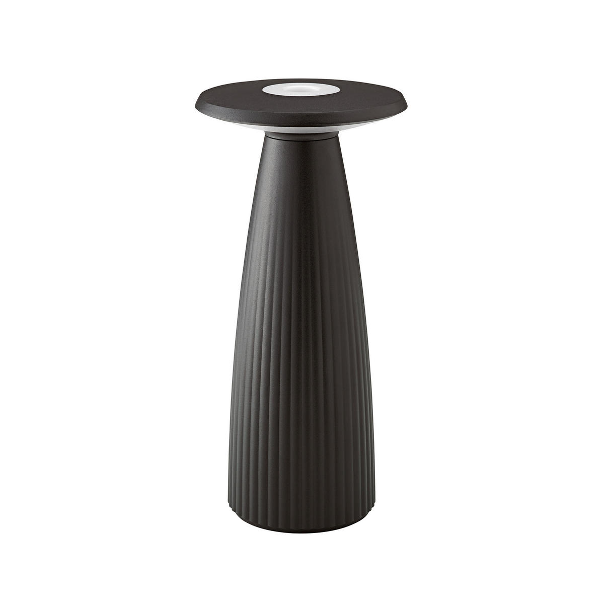 AKKU-TISCHLEUCHTE Nuflair 11,5/11,5/24 cm   - Schwarz, Design, Metall (11,5/11,5/24cm)