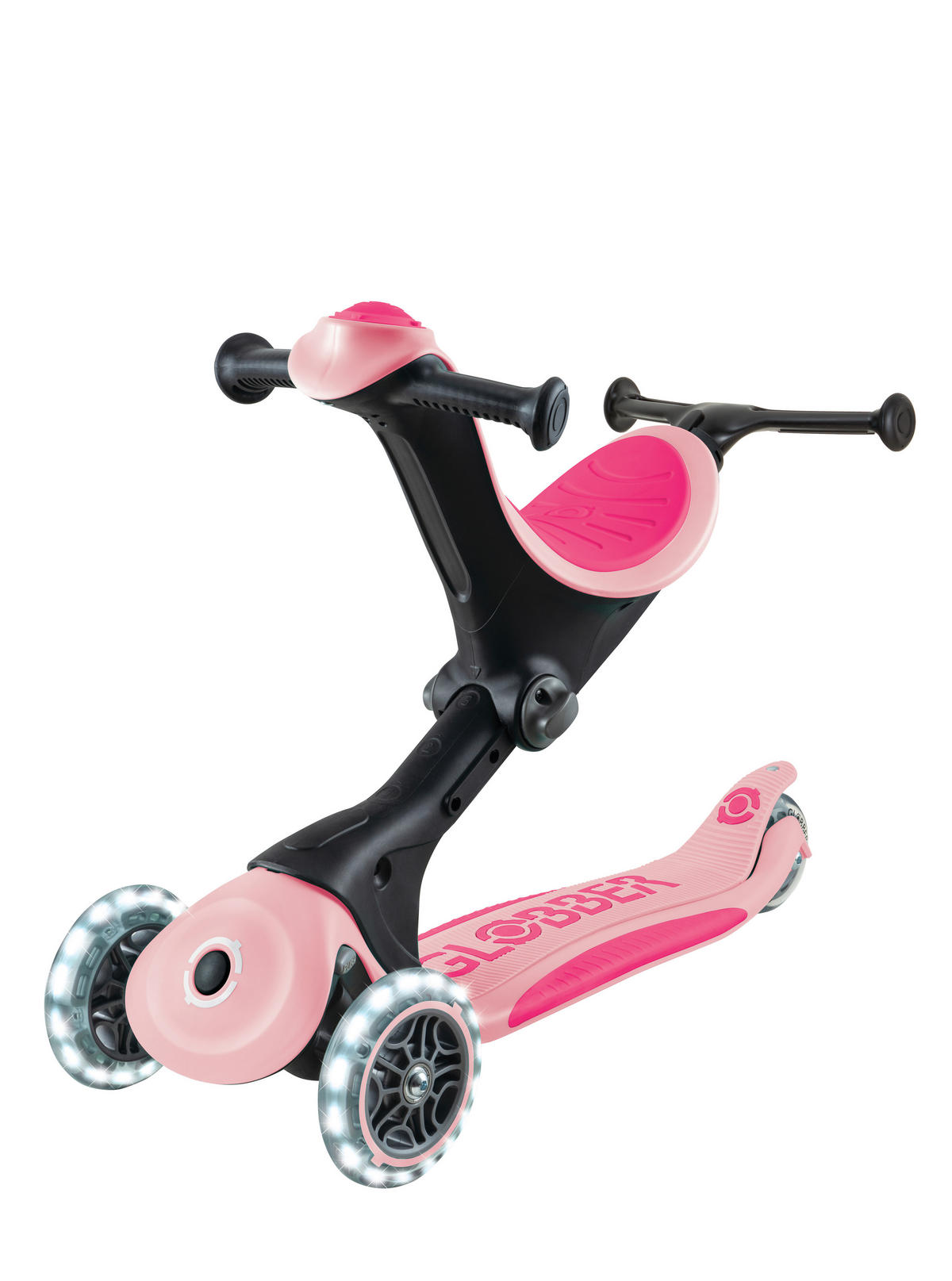 LAUFRAD GO-UP DELUXE LIGHTS  - Rosa, Basics, Kunststoff/Metall (64/22/98,5cm) - GLOBBER
