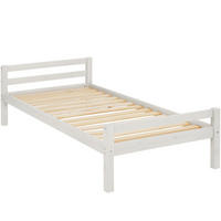 BETT 90/200 cm  in Weiß  - Naturfarben/Weiß, Design, Holz (90/200cm) - MID.YOU