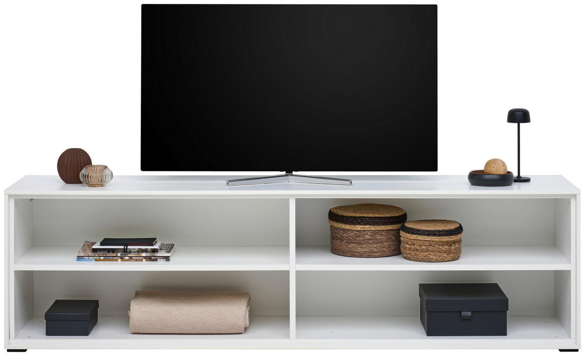 TV-ELEMENT 179,1/52/40 cm Weiß  179,1/52/40 cm  - Weiß, Design, Holzwerkstoff (179,1/52/40cm) - home24