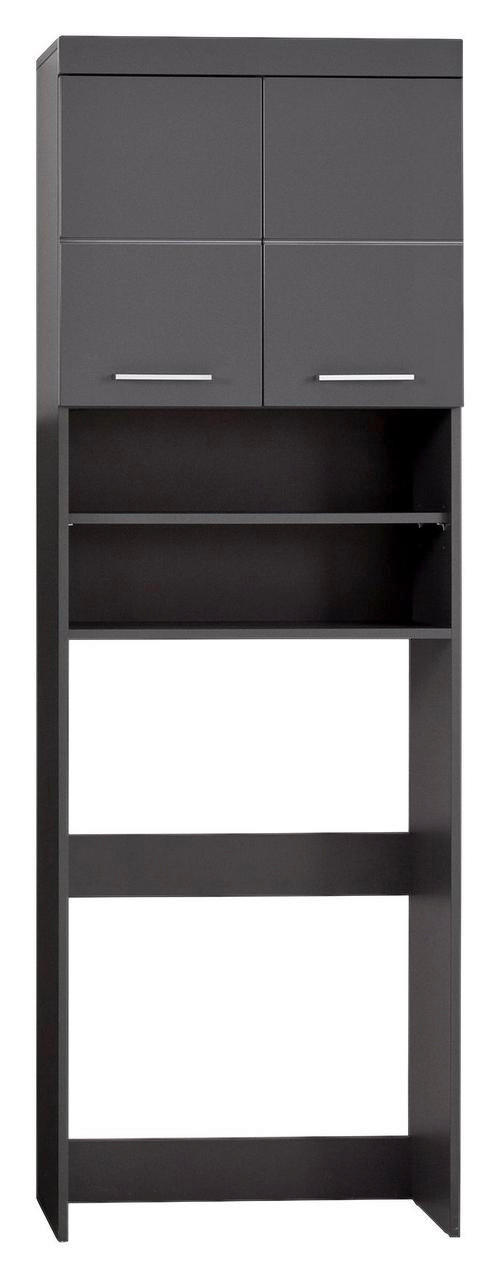 WASCHMASCHINENSCHRANK 63/187/24 cm  in Grau  - Silberfarben/Grau, MODERN, Holzwerkstoff/Kunststoff (63/187/24cm) - MID.YOU
