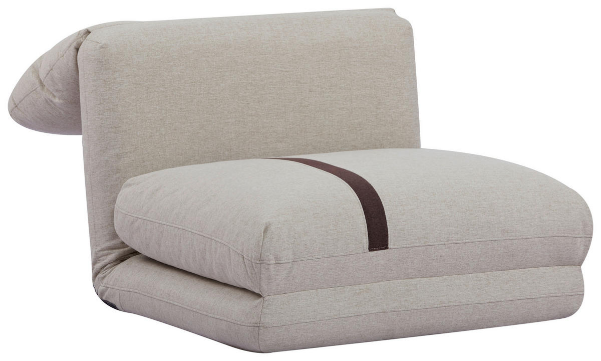 SCHLAFSESSEL  in Webstoff Dunkelbraun, Beige  - Dunkelbraun/Beige, Design, Textil (78/58/82cm) - Livetastic