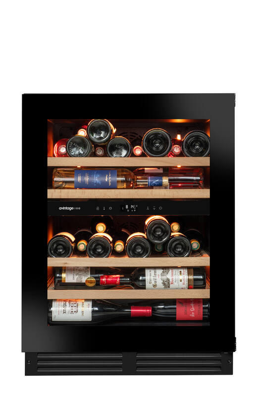 WEINKÜHLSCHRANK AVU50PLATINUM  - Schwarz, Basics, Glas/Holz (59,5/81,7/57,0cm)