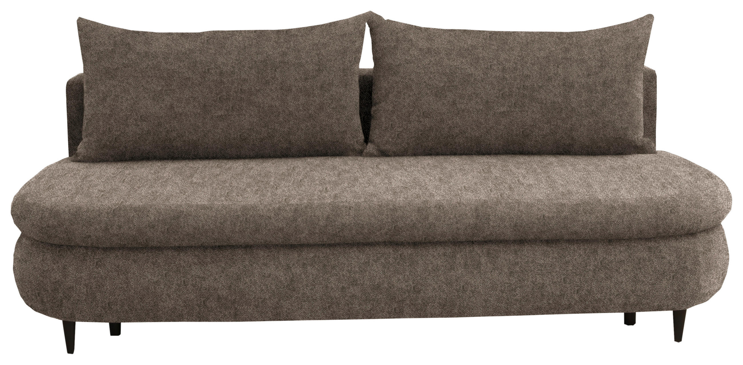 SCHLAFSOFA in Velours Braun  - Schwarz/Braun, Design, Holz/Textil (213/89/105cm) - Novel