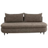 SCHLAFSOFA in Velours Braun  - Schwarz/Braun, Design, Holz/Textil (213/89/105cm) - Novel