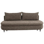 SCHLAFSOFA in Velours Braun  - Schwarz/Braun, Design, Holz/Textil (213/89/105cm) - Novel