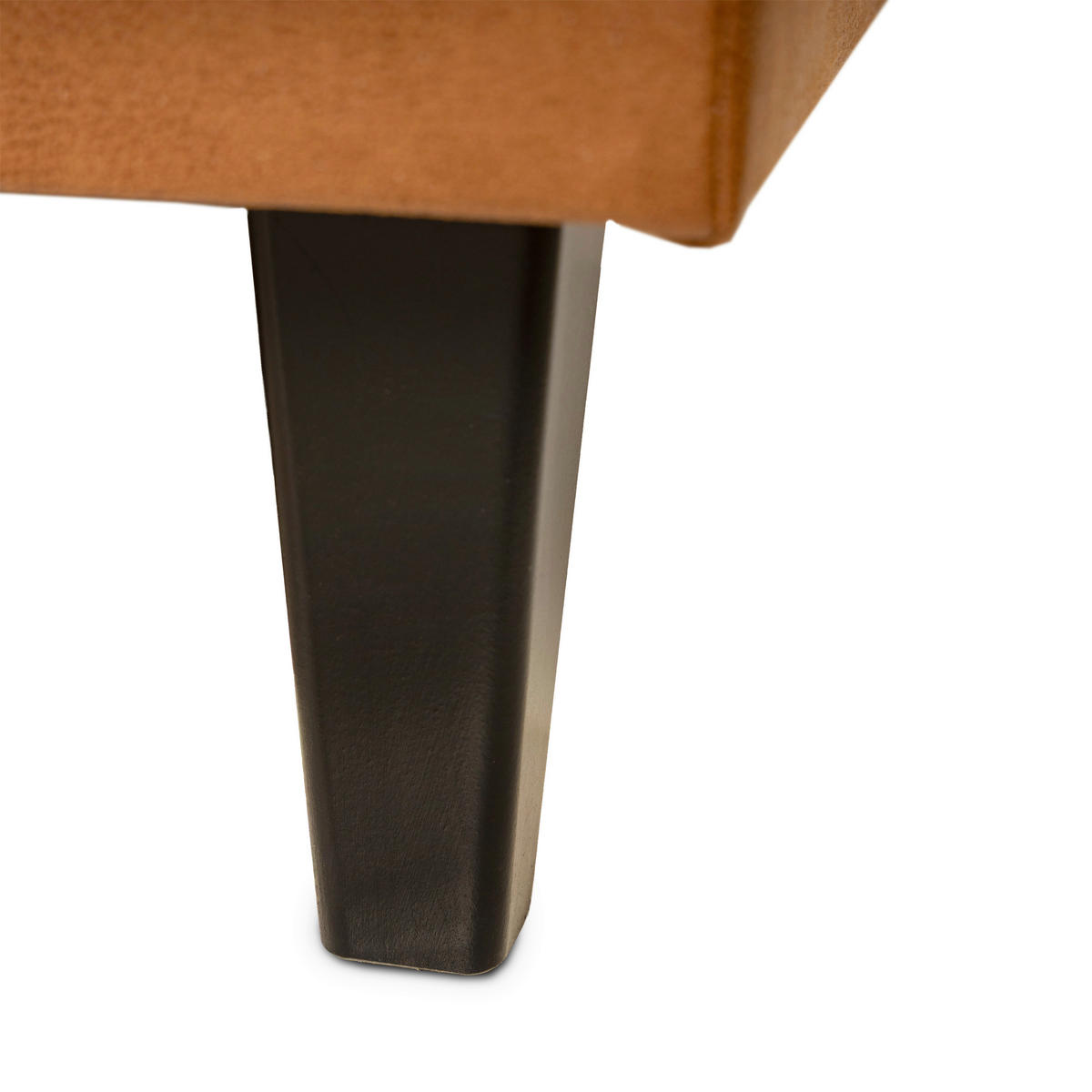 SOFFA i läderimitation brun  - brun/svart, Design, metall/trä (294/85/182-159cm) - Pure Home Comfort