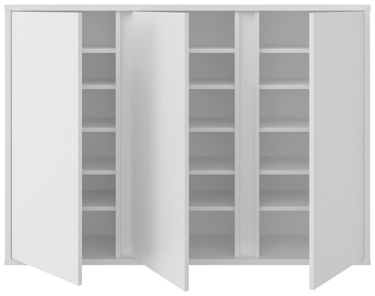 HÄNGESCHUHSCHRANK Weiß  - Weiß, KONVENTIONELL, Holzwerkstoff (134,9/96/33,8cm) - Xora