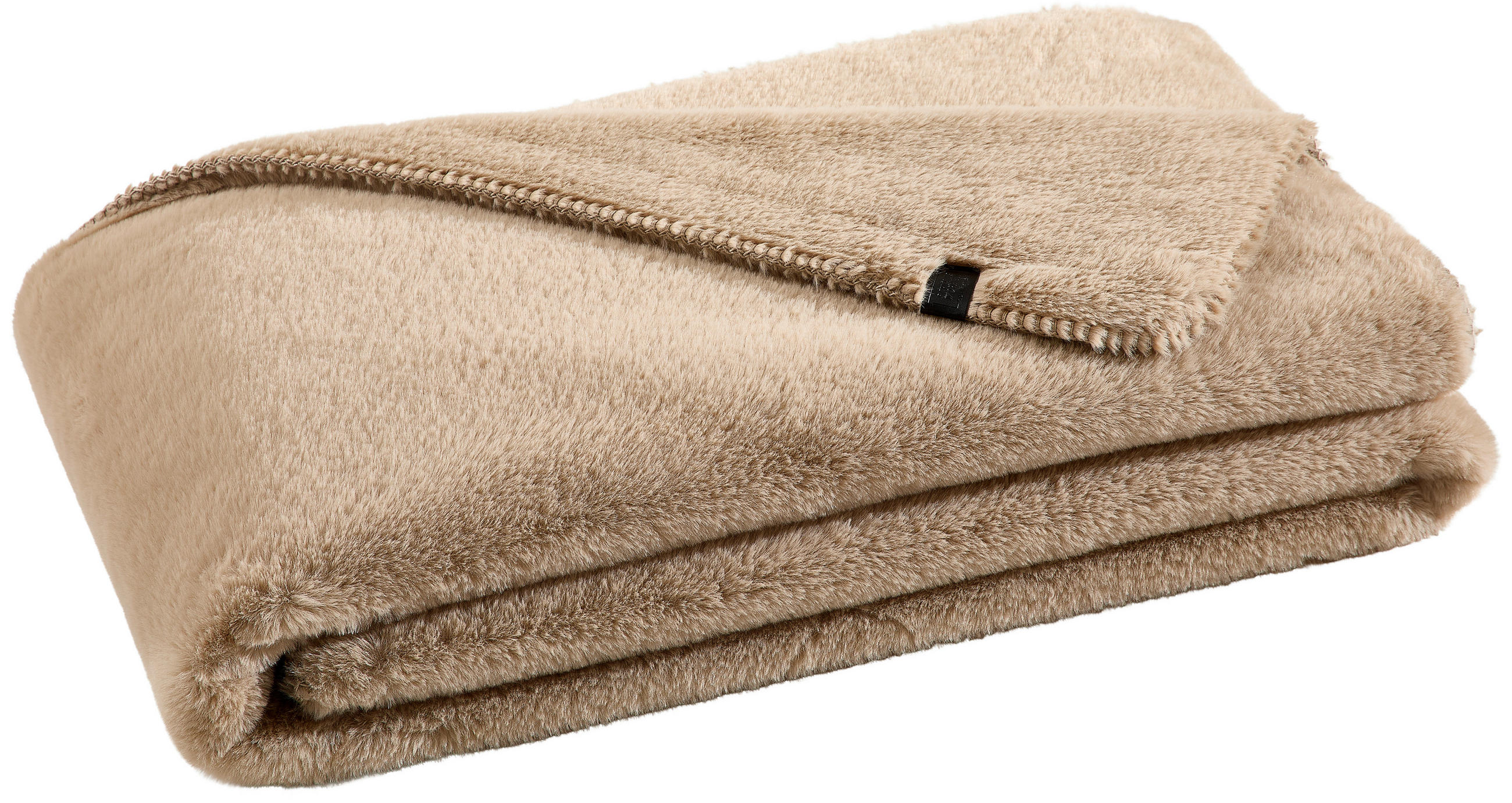 Thumbnail - Schöner Wohnen Plaid SW-Chic beige, Beige, Textil, Uni, 140x200 cm, Wohntextilien, Decken, Plaids