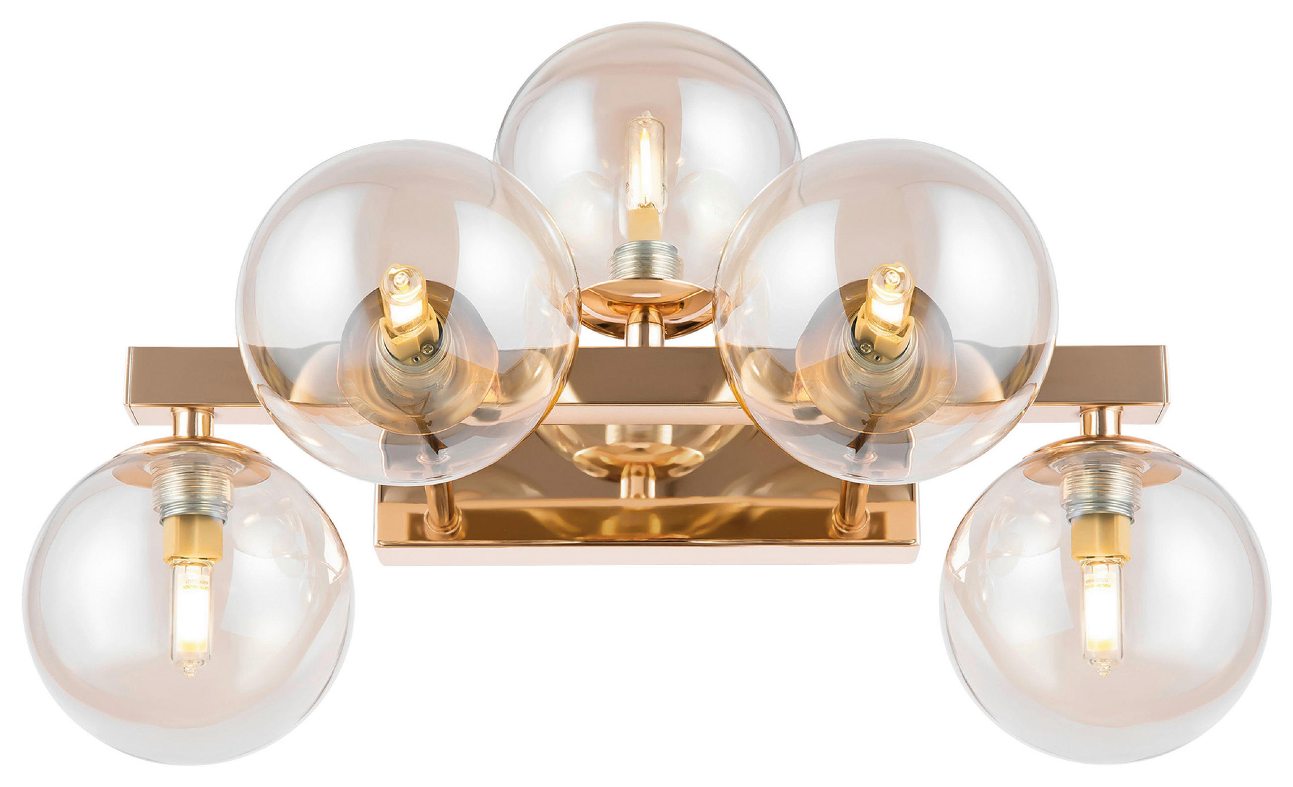 WANDLEUCHTE 23/24/38 cm - Goldfarben, Trend, Glas/Metall (23/24/38cm) - MAYTONI