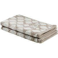 RUČNÍK PRO HOSTY, 30/50 cm, bílá, šedohnědá - bílá/šedohnědá, Design, textil (30/50cm) - Dieter Knoll