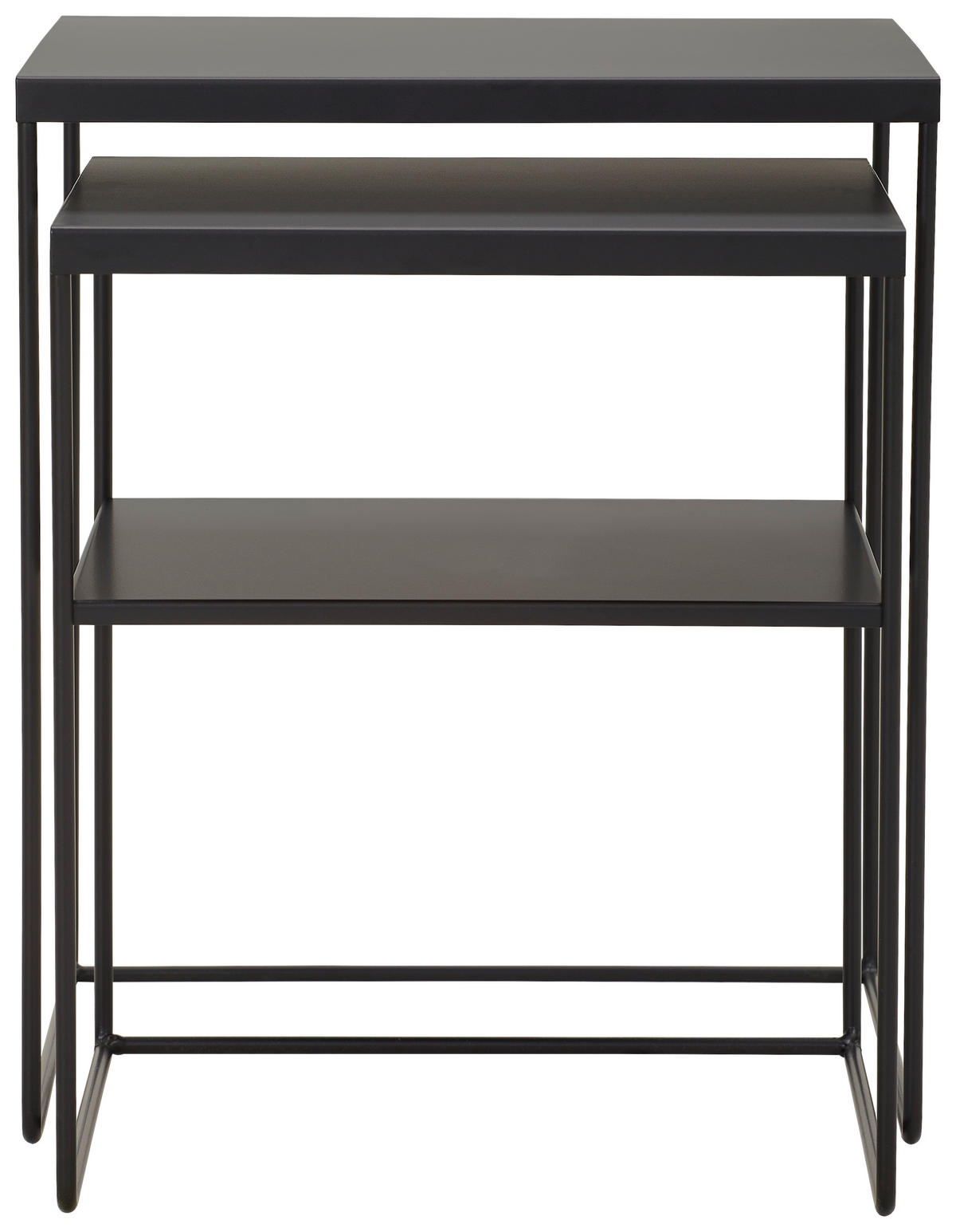 SATZTISCH in Metall 38/38/45 cm  - Schwarz, Design, Metall (38/38/45cm) - MID.YOU