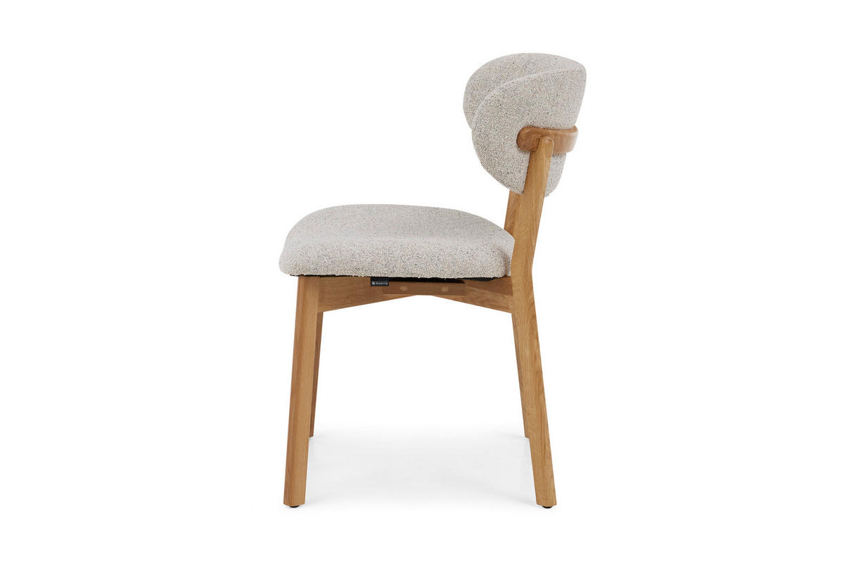 STUHL  Stoffauswahl Bouclé  Naturfarben  - Eichefarben/Naturfarben, Design, Holz/Textil (50/81/59cm) - Musterring