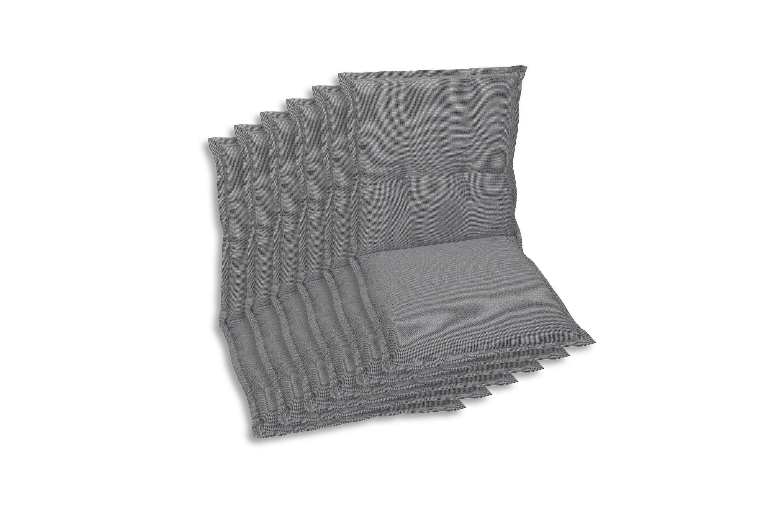 SESSELAUFLAGENSET Uni - Grau, Basics, Textil (50/7/100cm)