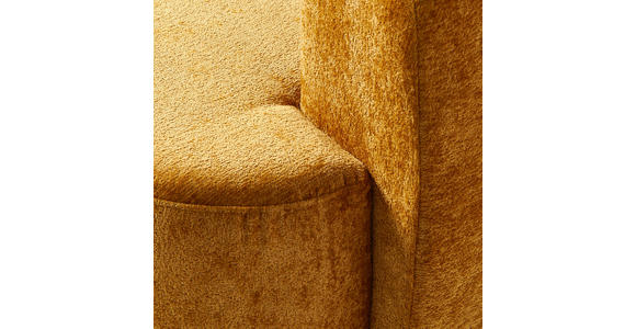 ECKSOFA Goldfarben Chenille - Goldfarben/Schwarz, Design, Kunststoff/Textil (194,0/307,0cm) - Carryhome