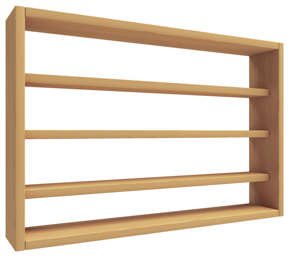 WANDREGAL 60/40/10 cm  - Buchefarben, Design, Holzwerkstoff (60/40/10cm) - MID.YOU
