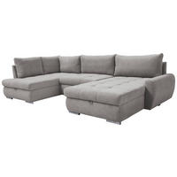 ECKSOFA in Velours Fango  - Chromfarben/Fango, Design, Kunststoff/Textil (173/322/174cm) - Livetastic