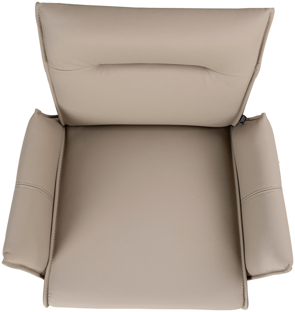 ARMLEHNSTUHL  Sitzfläche 360° drehbar  Echtleder  Beige  - Beige/Schwarz, Design, Leder/Metall (60/88,5/57,5cm) - Valnatura