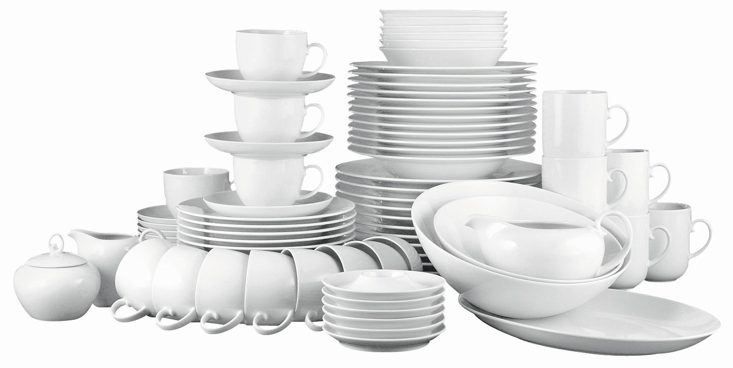 KOMBISERVICE Rondo 84-teilig  - Weiß, Basics, Keramik - Seltmann Weiden