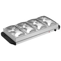 CHAFING-DISH  - Silberfarben/Schwarz, Trend, Kunststoff/Metall (81,5/36,6/14cm)