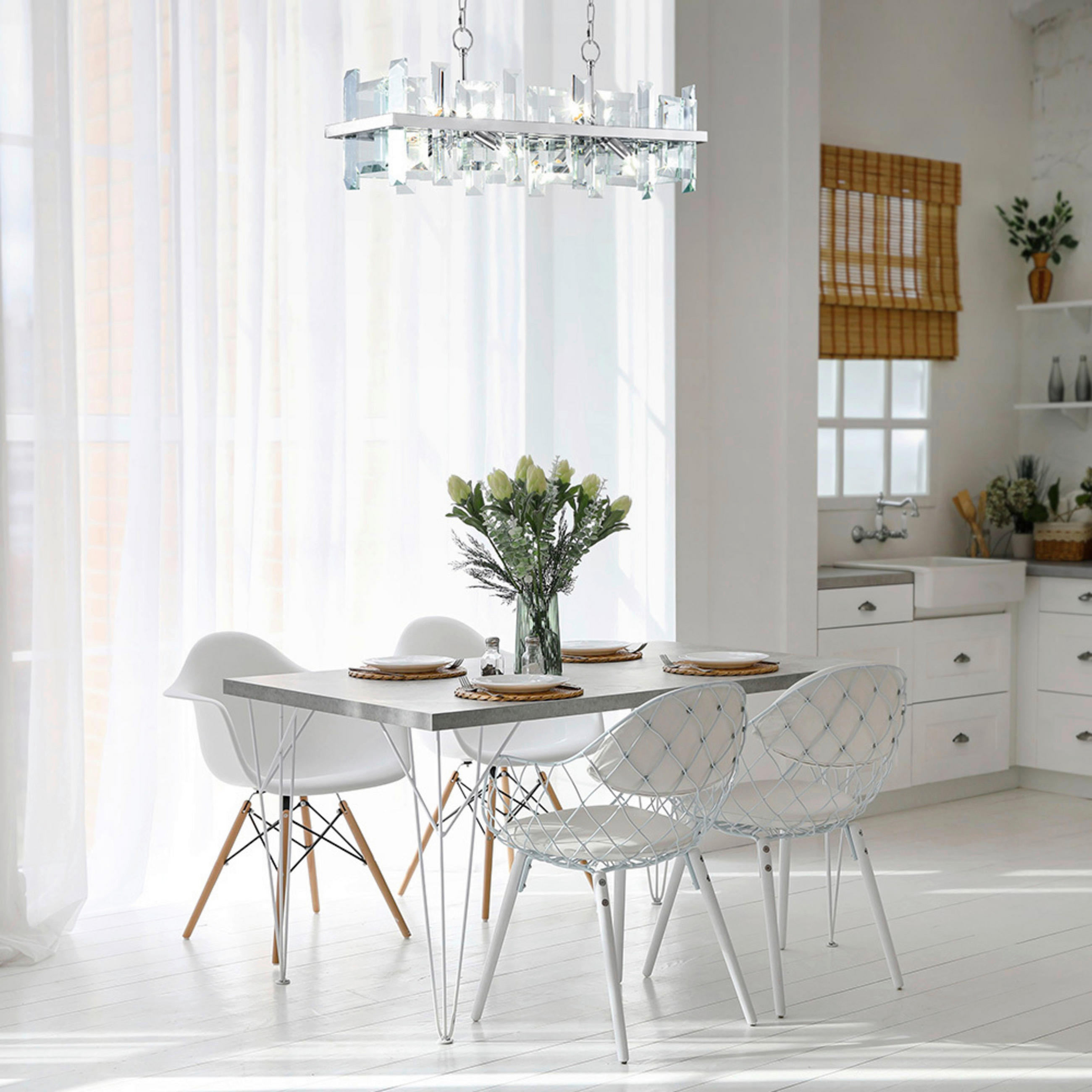 PENDELLEUCHTE 85,5/34/26,5 cm   - Chromfarben, Basics, Glas/Metall (85,5/34/26,5cm) - MAYTONI