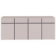 SIDEBOARD  200/79,6/39,8 cm 4 Schublade(n)  - Kaschmir/Schwarz, Design, Holzwerkstoff/Kunststoff (200/79,6/39,8cm) - Xora