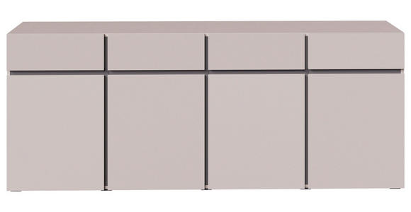 SIDEBOARD  200/79,6/39,8 cm 4 Schublade(n)  - Kaschmir/Schwarz, Design, Holzwerkstoff/Kunststoff (200/79,6/39,8cm) - Xora