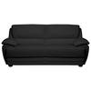 2-SITZER-SOFA in Lederlook Schwarz  - Schwarz, Design, Kunststoff/Textil (209/97/100cm) - Livetastic