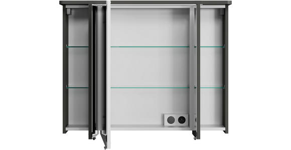 SPIEGELSCHRANK 90/72,2/17 cm  - Grau, Basics, Glas/Holzwerkstoff (90/72,2/17cm) - Xora