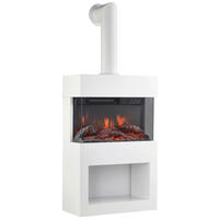 ELEKTROKAMIN - Weiß, Basics, Glas/Metall (48,0/117,2/21,7cm)