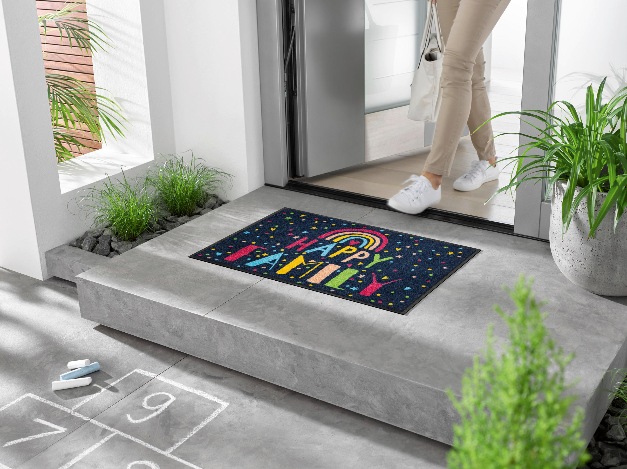 DVEŘNÍ ROHOŽKA, 50/75 cm, vícebarevná - vícebarevná, Konvenční, textil/plast (50/75cm) - Esposa