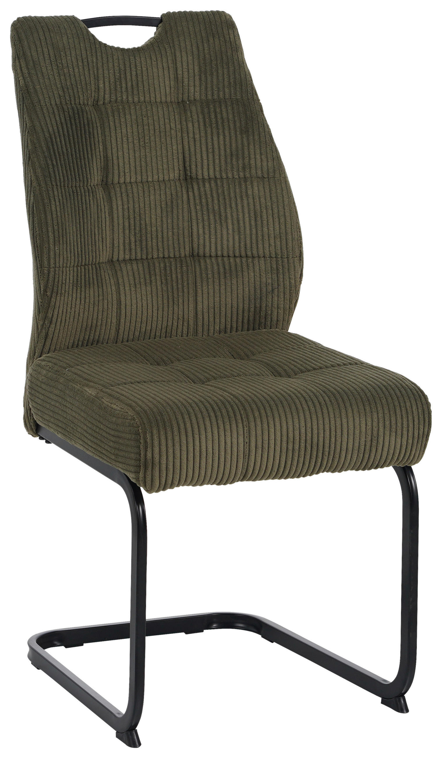 SCHWINGSTUHL  in Eisen Cord  - Schwarz/Grün, Design, Textil/Metall (46/96/61.5cm) - Carryhome