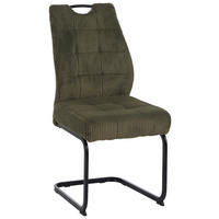 SCHWINGSTUHL  in Eisen Cord  - Schwarz/Grün, Design, Textil/Metall (46/96/61.5cm) - Carryhome