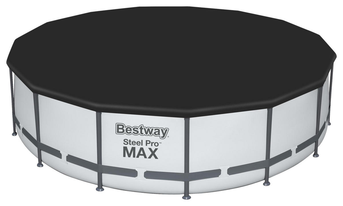 BAZÉN 457/107 cm - šedá/bílá, Basics, kov/plast (457/107cm) - Bestway