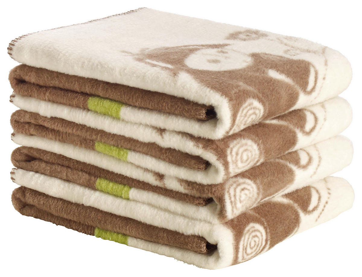 SCHMUSEDECKE DIEGO  75/100 cm  - Creme/Braun, Basics, Textil (75/100cm) - My Baby Lou