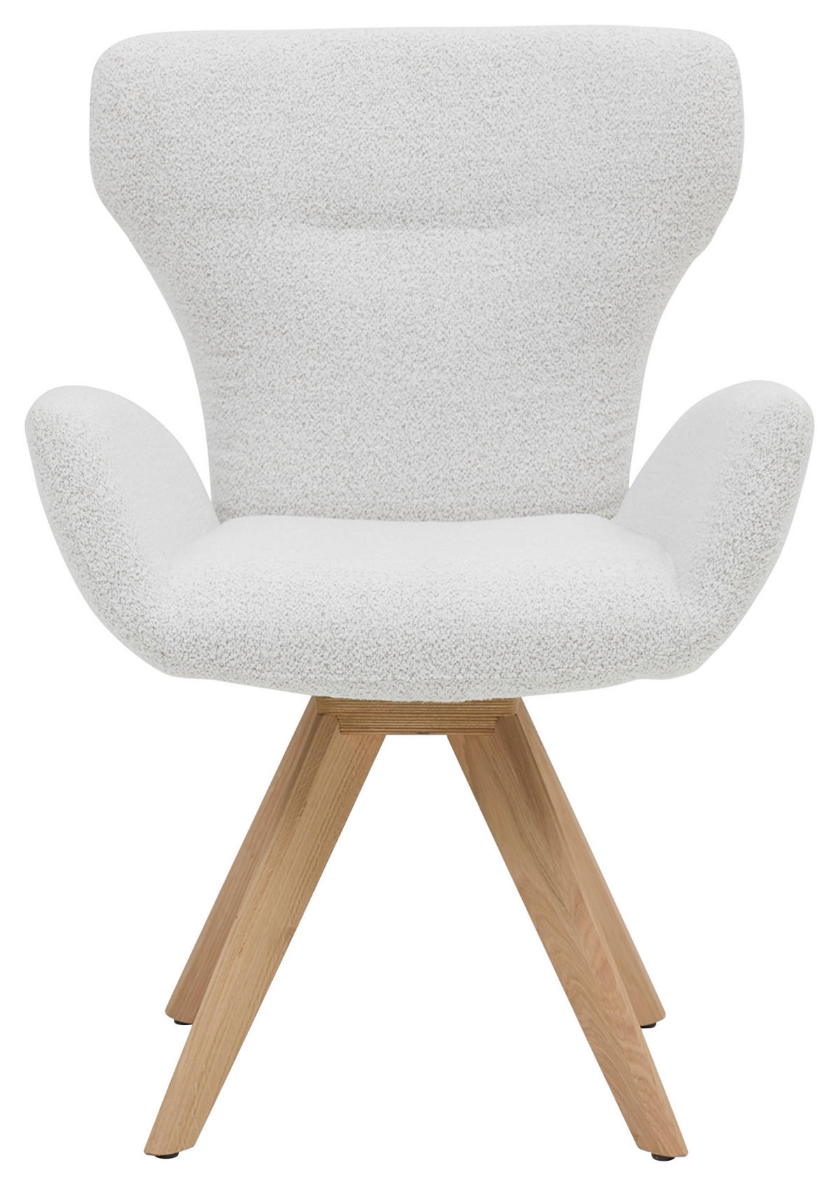 ARMLEHNSTUHL  in Bouclé  - Champagner/Eichefarben, Design, Holz/Textil (65/93/68cm) - Musterring