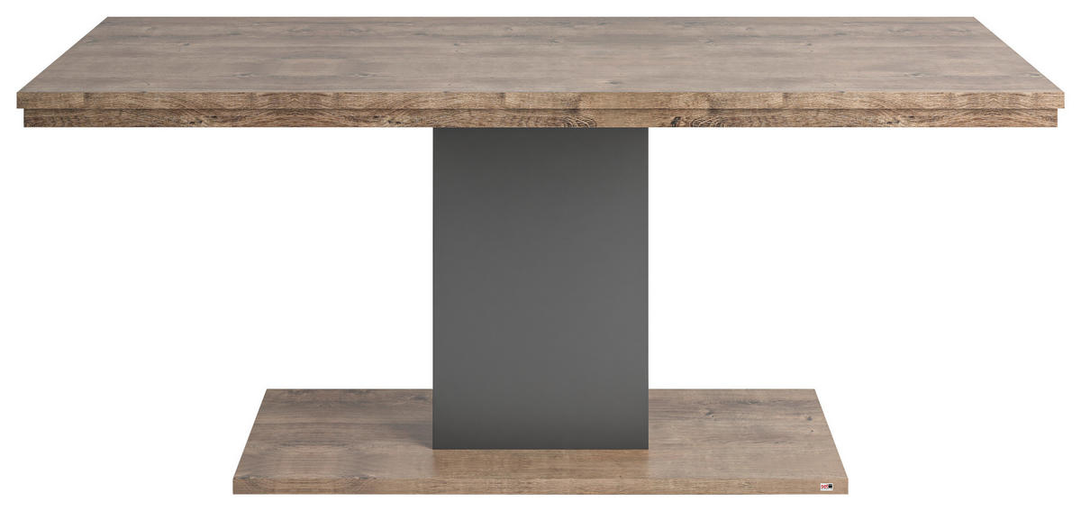 ESSTISCH rechteckig Grau, Eichefarben  - Eichefarben/Grau, Design, Holzwerkstoff (180/90/75cm) - SetOne by Musterring