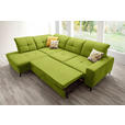 ECKSOFA in Chenille Limette  240/308 cm  - Limette/Schwarz, Design, Textil/Metall (240/308cm) - Xora