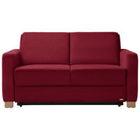 SCHLAFSOFA  in Rot  - Rot/Naturfarben, KONVENTIONELL, Holz/Textil (160/86/92cm) - Sedda