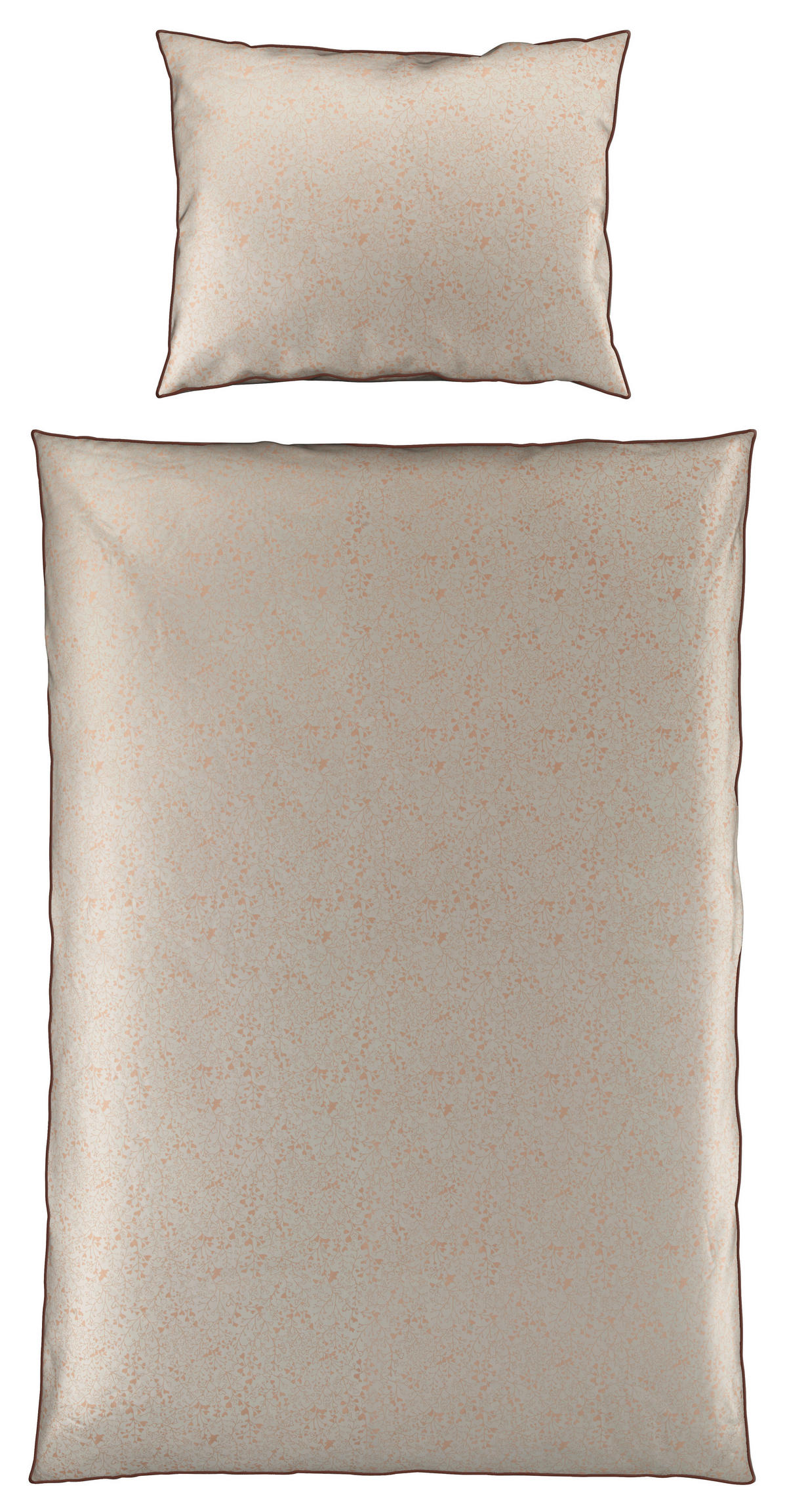 POVLEČENÍ, damašek, šedavě hnědá, 140/200 cm - šedavě hnědá, Konvenční, textil (140/200cm) - Curt Bauer