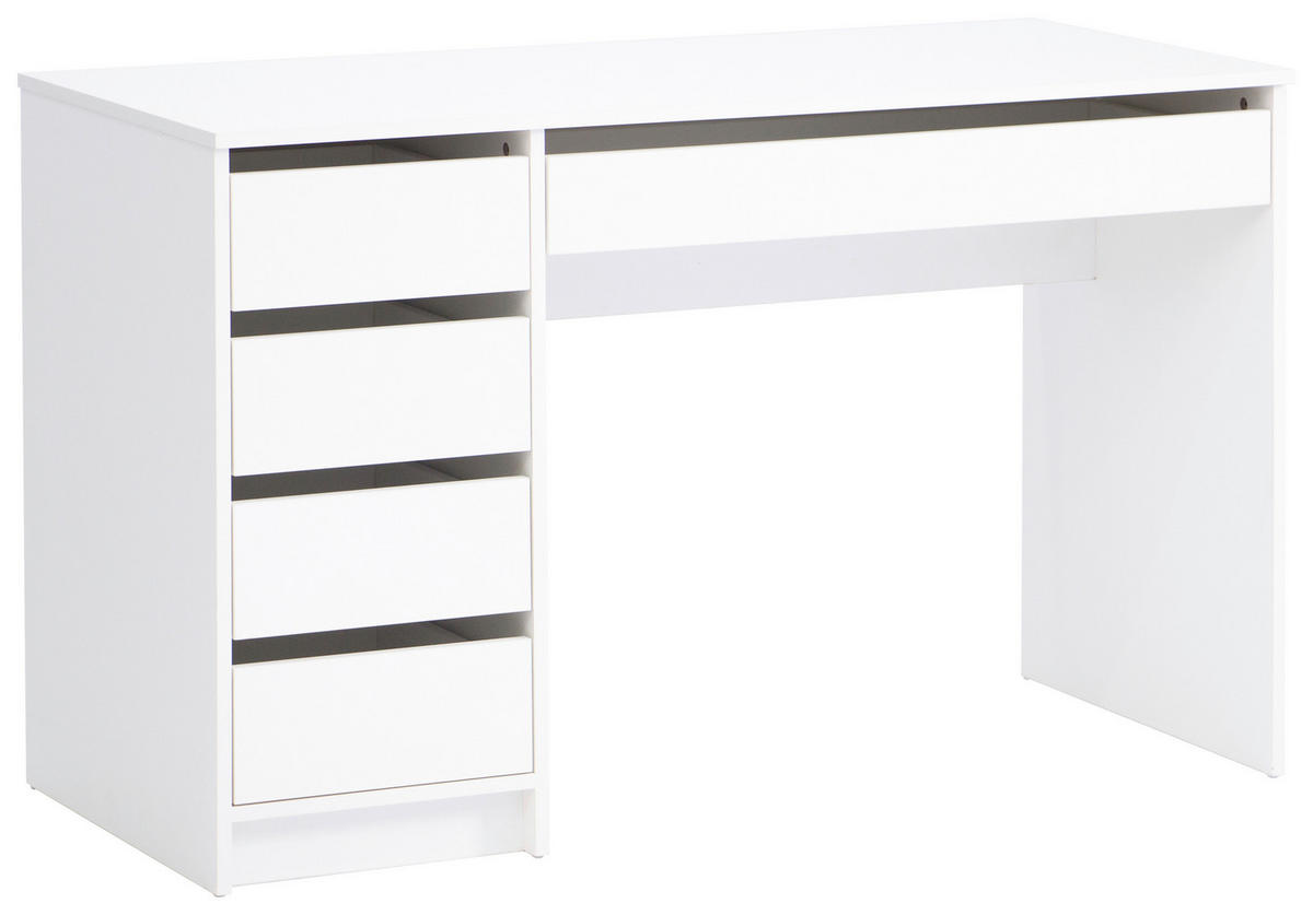 SCHREIBTISCH  Weiss  - Weiss, Modern, Holzwerkstoff (120/76/55cm) - MID.YOU