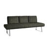 SITZBANK BARI - Chromfarben/Grün, Design, Textil/Metall (209/92/78cm) - Dieter Knoll