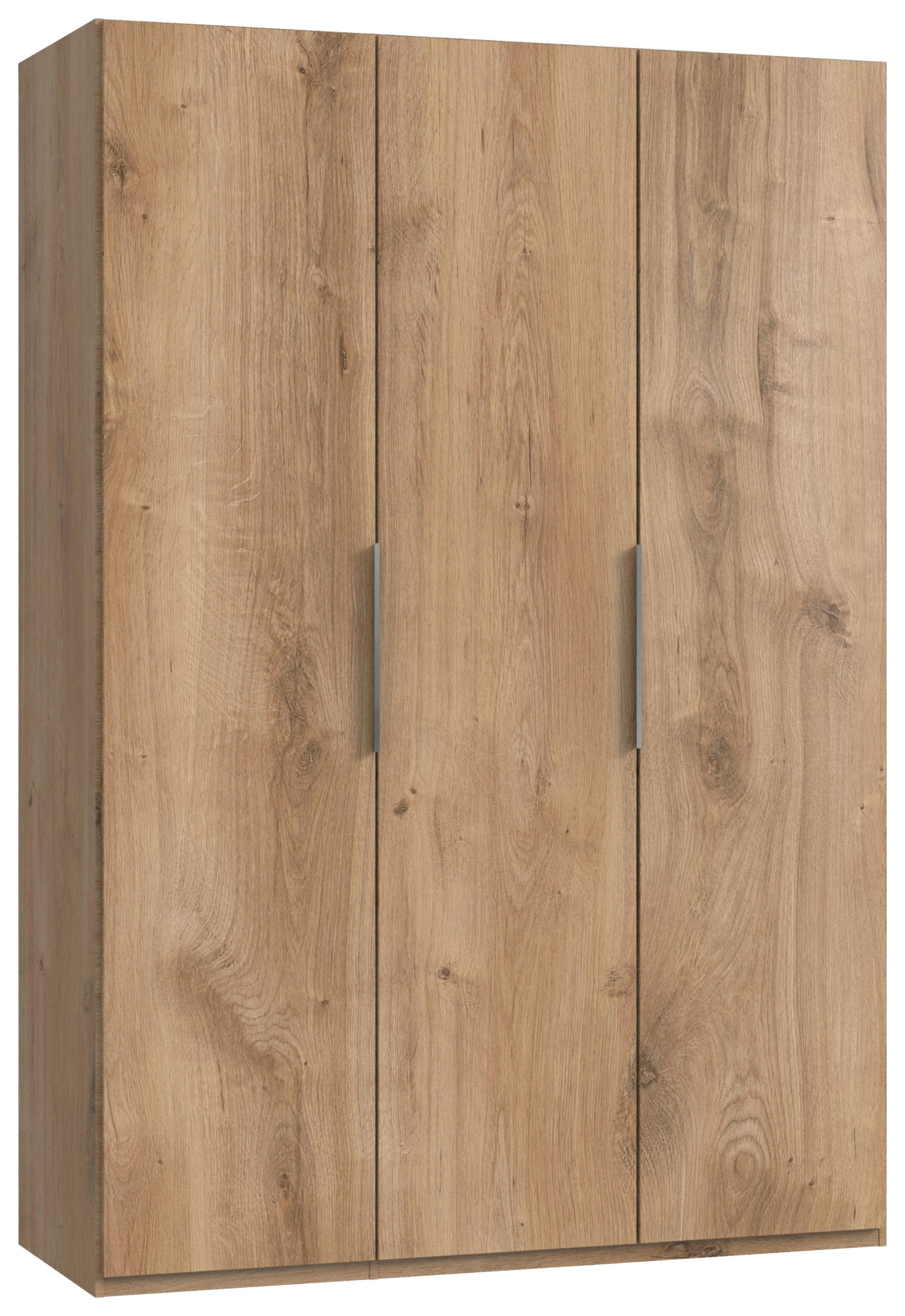 DREHTÜRENSCHRANK 150/216/58 cm 3-türig Eichefarben  - Chromfarben/Eichefarben, MODERN, Holzwerkstoff (150/216/58cm) - MID.YOU