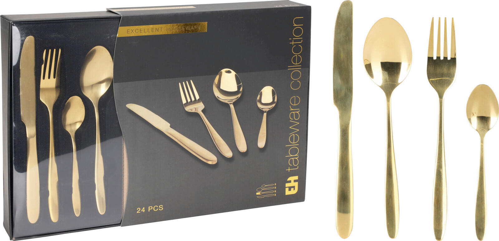 SET DE TACÂMURI   - auriu, Basics, metal (37,5/25/5,2cm)